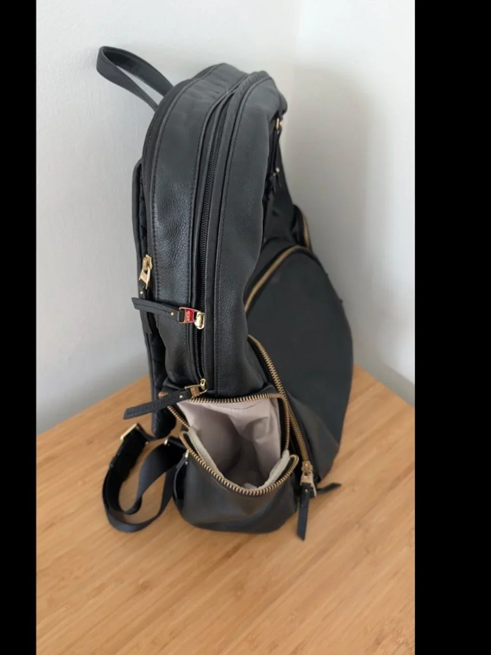 TUMI Voyageur Leather Calais Backpack - Black Leather